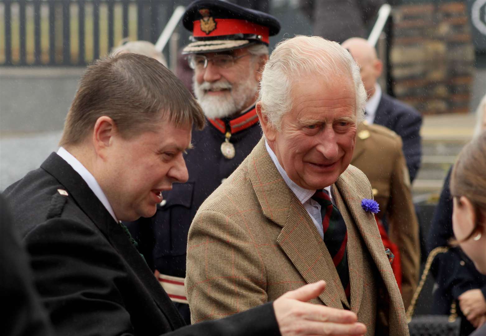 The King with Andrew Mowat, treasurer of John O'Groats Development Trust. Picture: Alan Hendry