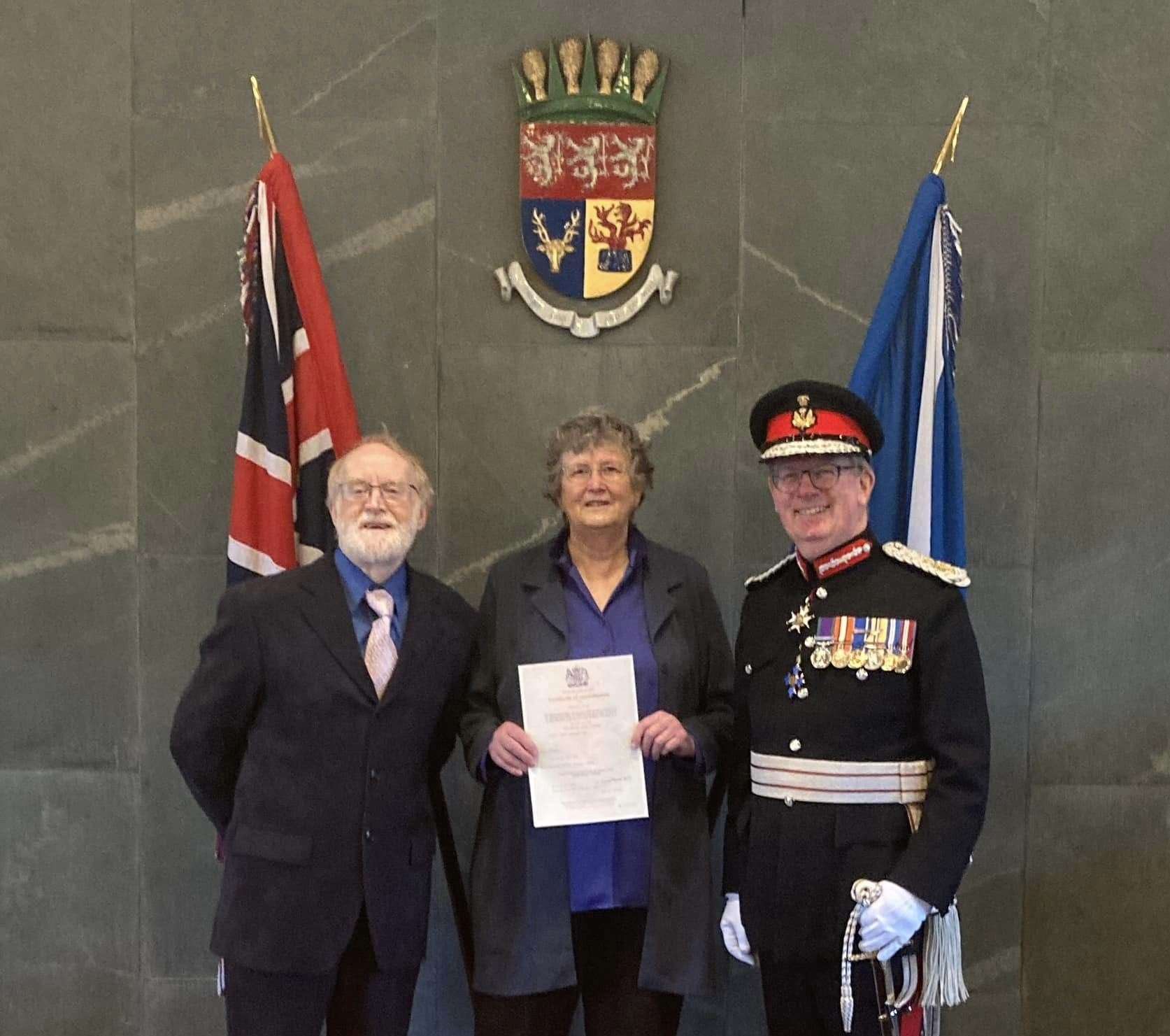Mrs Margaret Meek, originally from Toronto, received her UK citizenship certificate at a ceremony in Dingwall.