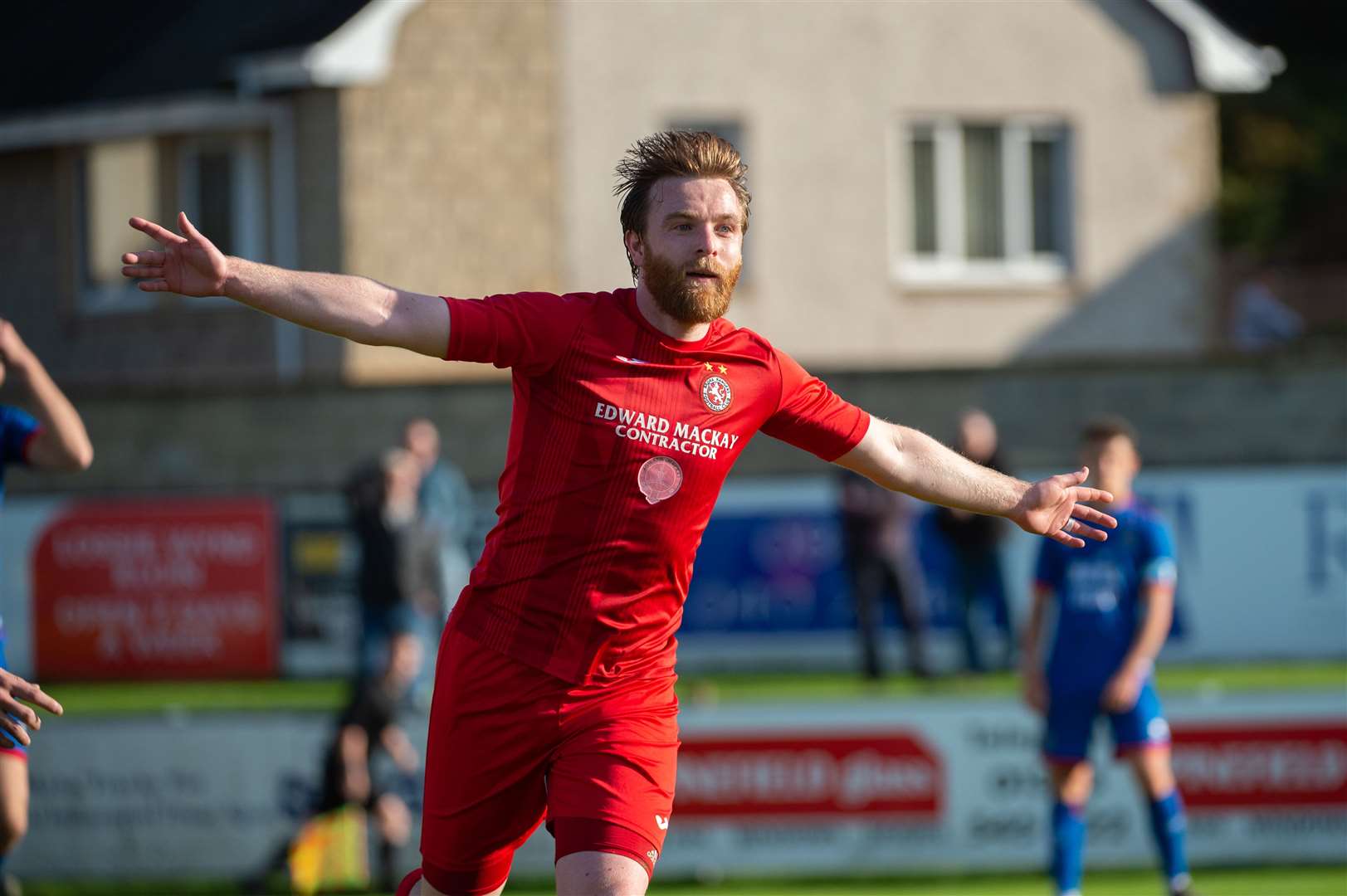 Pat Munro North of Scotland Cup Final, Mosset Park Forres...Brora Rangers v Inverness Caley Thistle..Brora's Dale Gillespie opens the scoring...Picture: Callum Mackay. Image No..