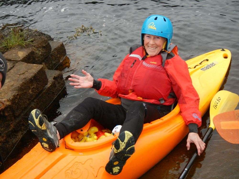 Canoeist Jill Turner looks like she is having quacking good fun! Picture: Sandy Macleod