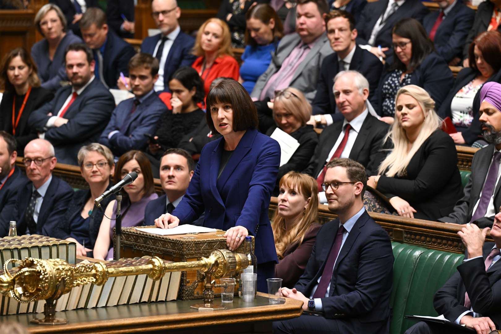 Shadow chancellor Rachel Reeves will face questions on whether Labour would keep Jeremy Hunt’s tax cuts or reverse them to fund more public spending (UK Parliament/Jessica Taylor/PA)