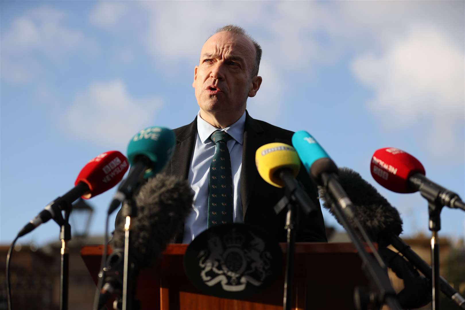 Northern Ireland Secretary Chris Heaton-Harris. Under the terms of the Good Friday Agreement, the Secretary of State has responsibility for calling a border poll (Liam McBurney/PA)