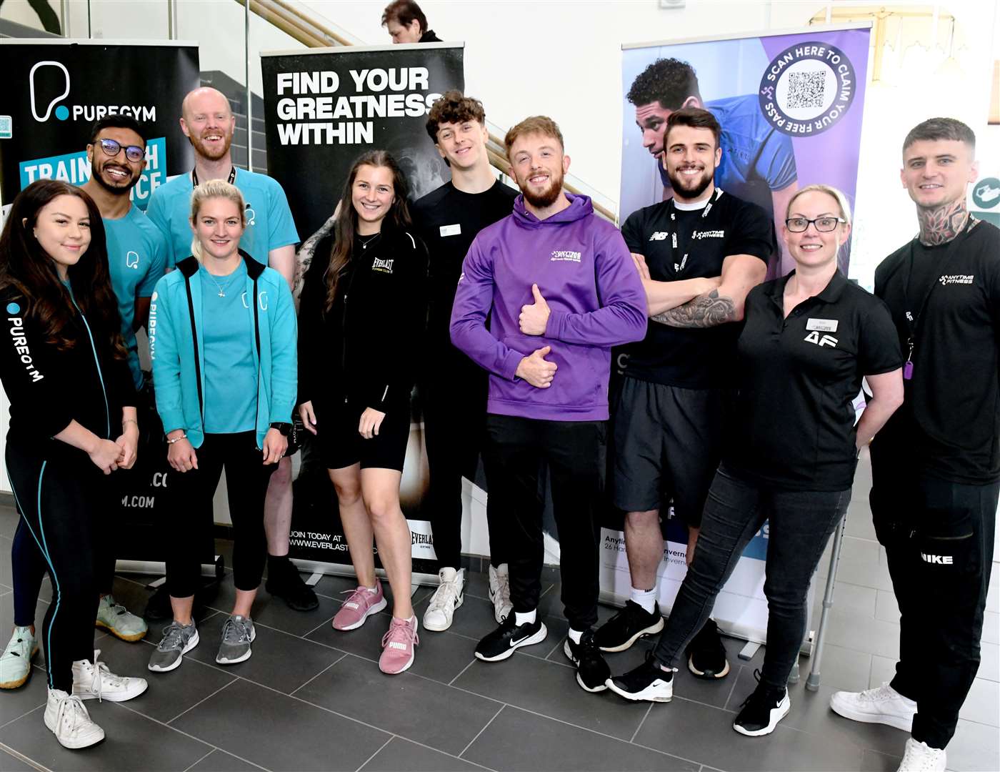 Representatives of PureGym, Everlast and Anytime Fitness. Picture: James Mackenzie.