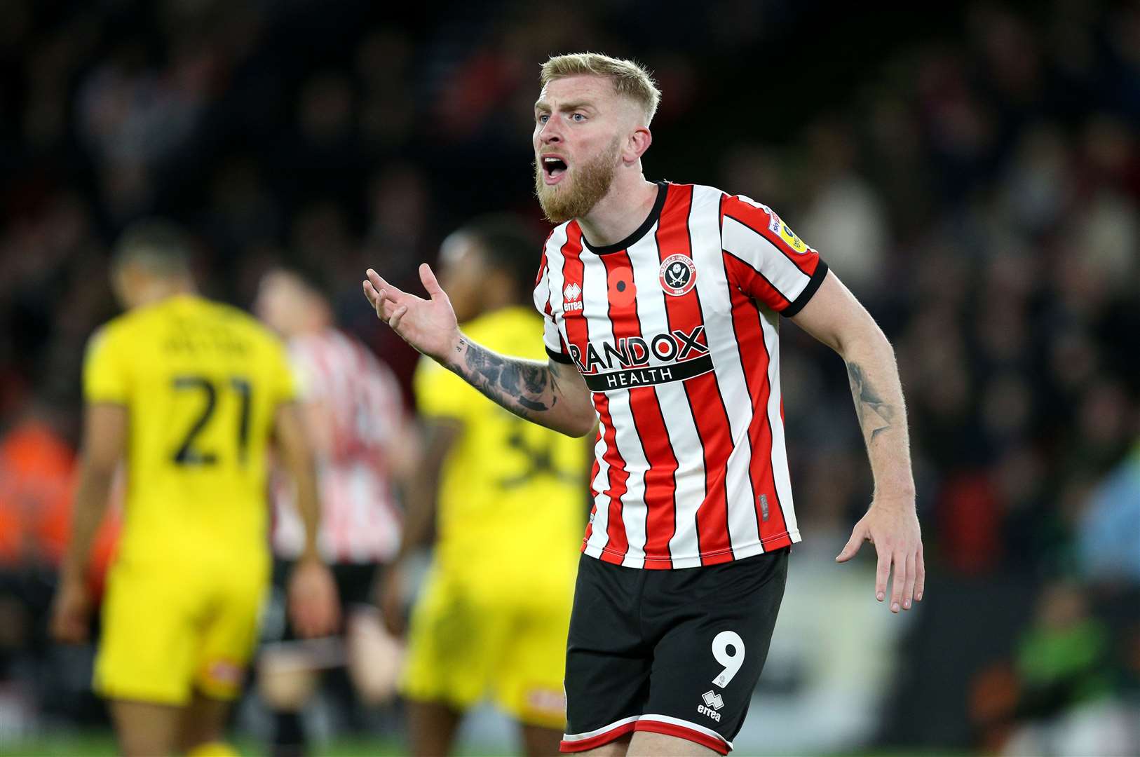 Sheffield United’s Oli McBurnie in action for the Blades in November (Nigel French/PA)