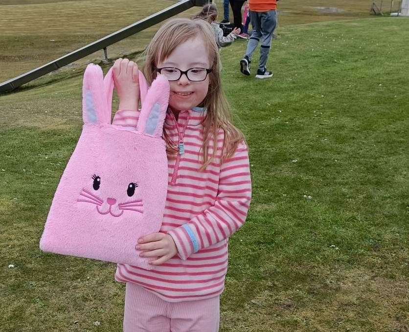 A pink bunny bag for Easter.