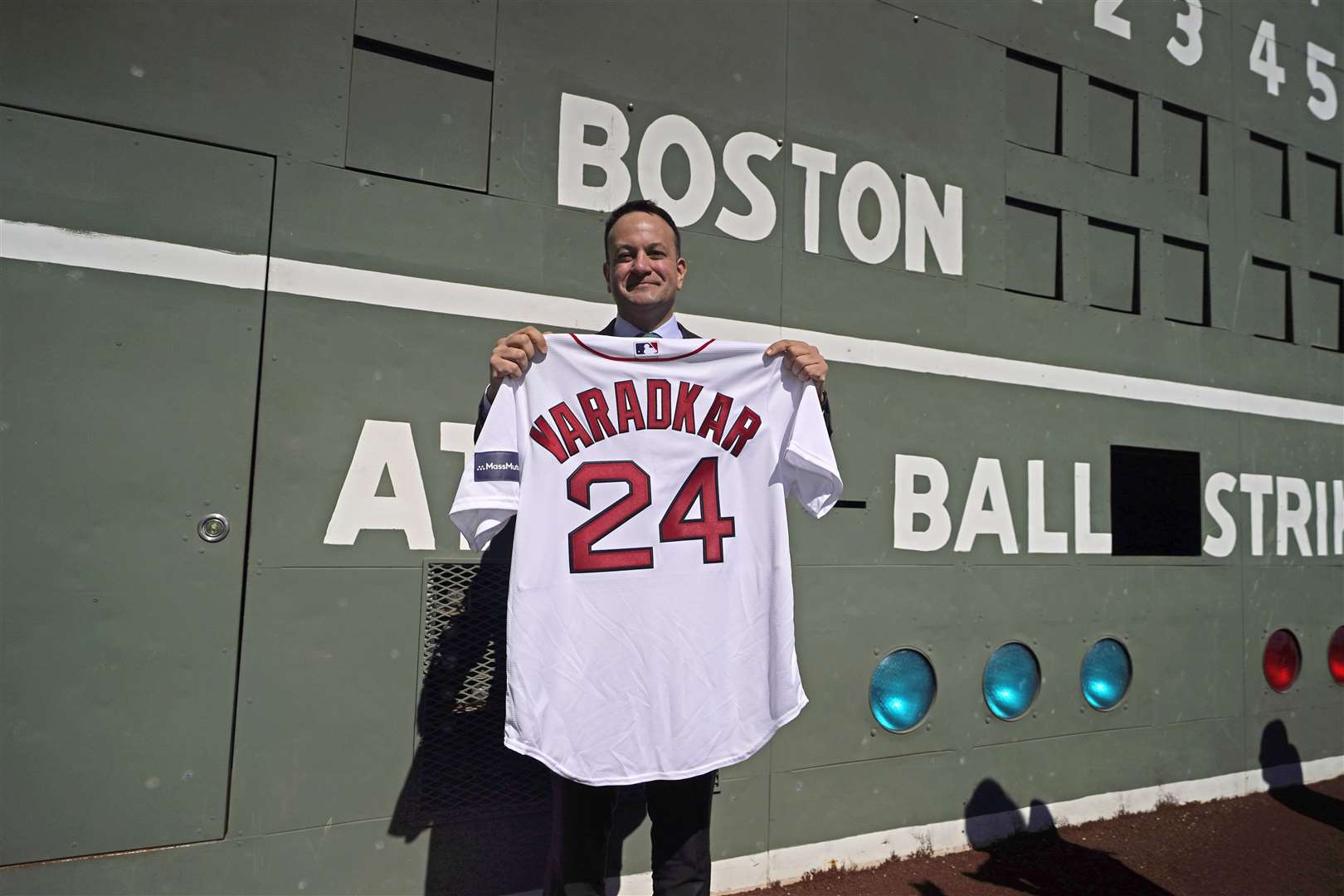 Taoiseach Leo Varadkar during a visit to the home of the Boston Red Sox at Fenway Park (Niall Carson/PA)