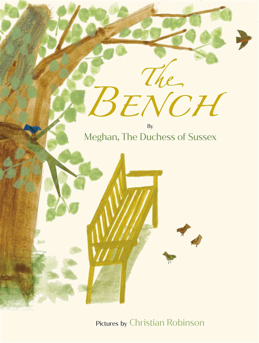 The cover of The Bench, the debut children’s book written by the Duchess of Sussex, with illustrations by artist Christian Robinson (Penguin Random House/PA)