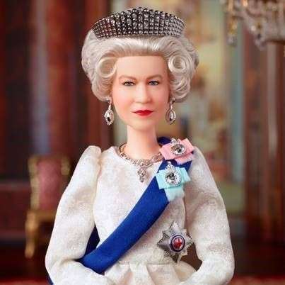 The Queen Elizabeth II Barbie doll was produced to commemorate the Queen’s Platinum Jubilee (Mattel/PA)