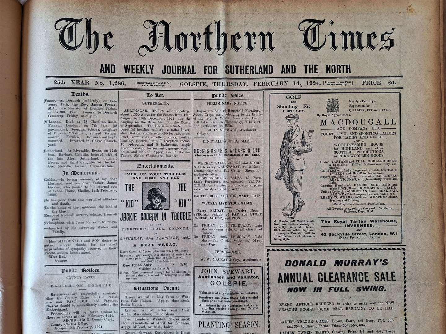 The edition of February 14, 1924.