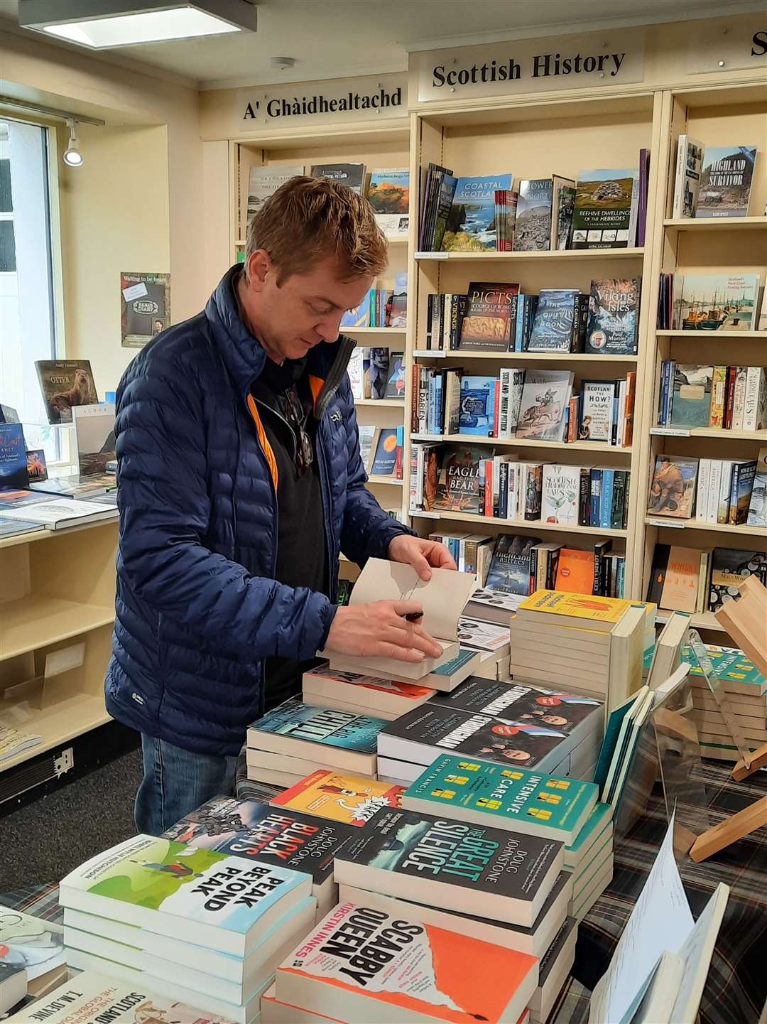 Doug Johnstone at Ullapool Bookshop.