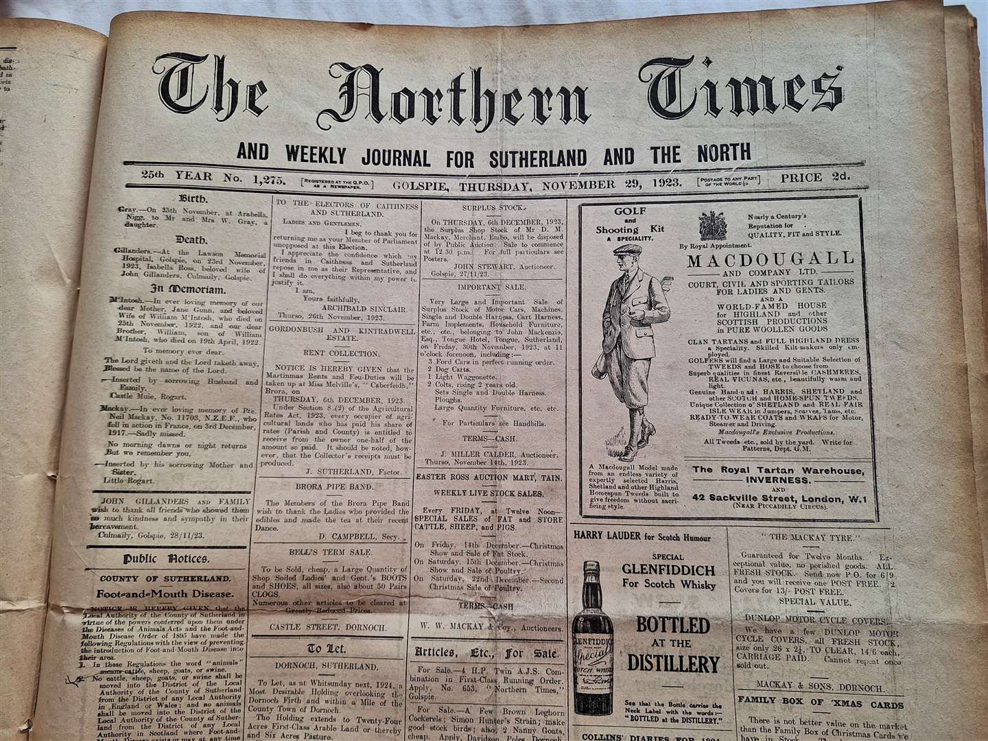 The edition of November 29, 1923.
