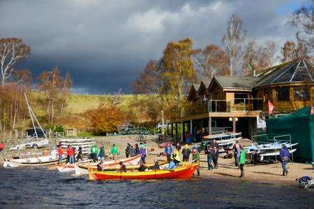 Rowers from throughout Scotland competed at Loch Insh.