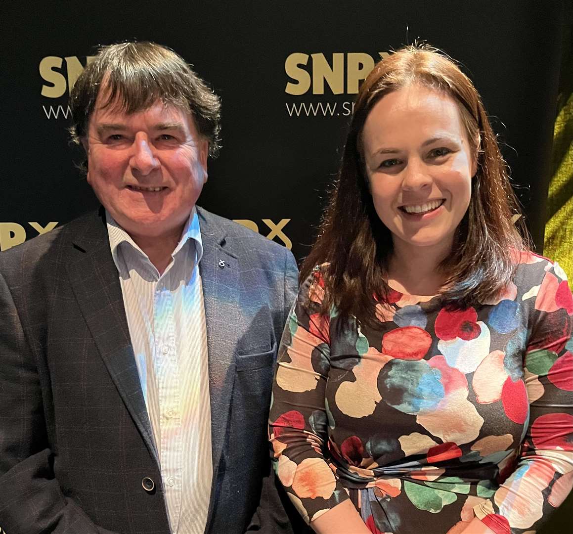 SNP Councillor Ken Gowans pictured with MSP Kate Forbes.