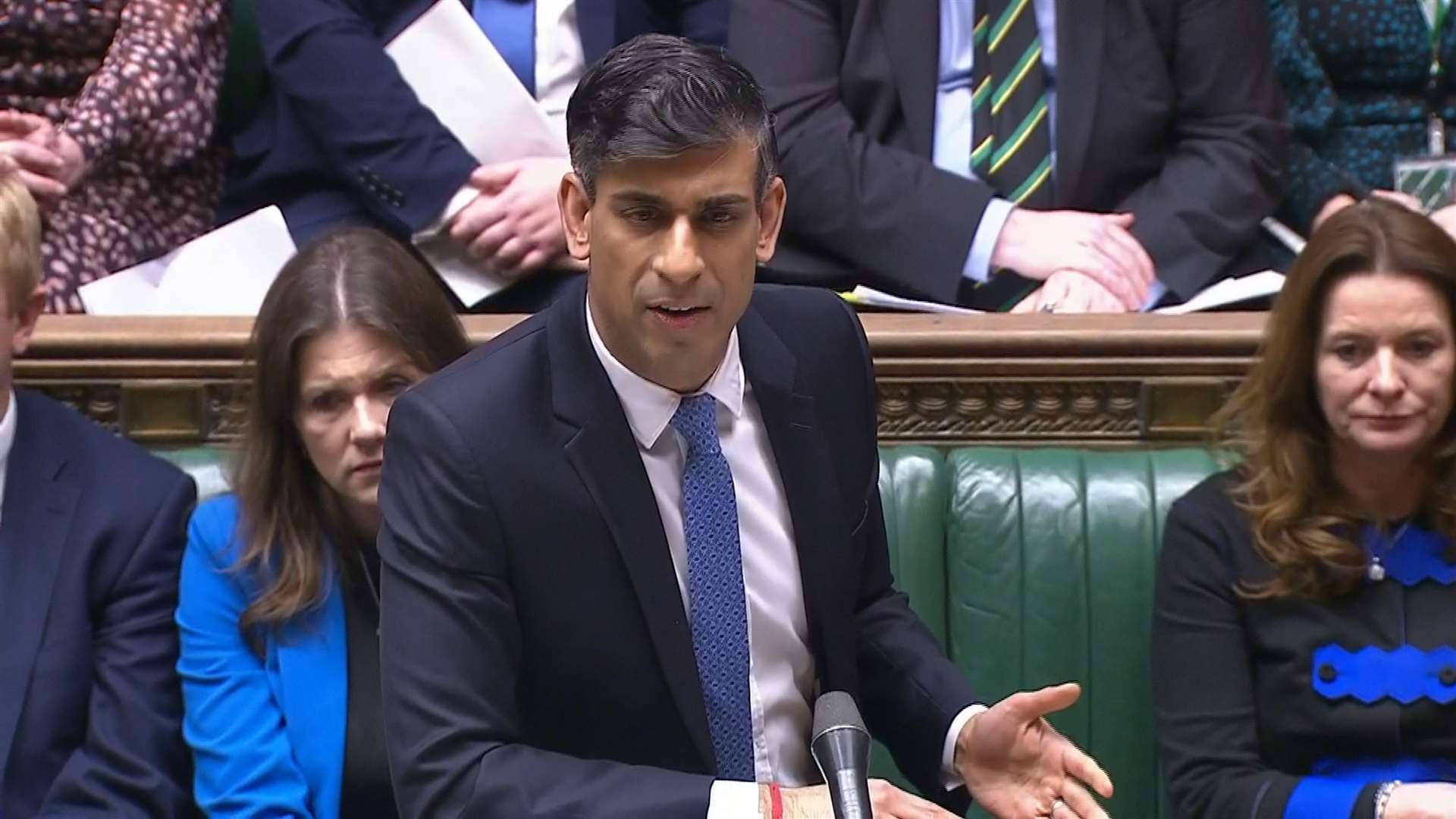 Prime Minister Rishi Sunak during Prime Minister’s Questions in the Commons on Wednesday (House of Commons/UK Parliament/PA)