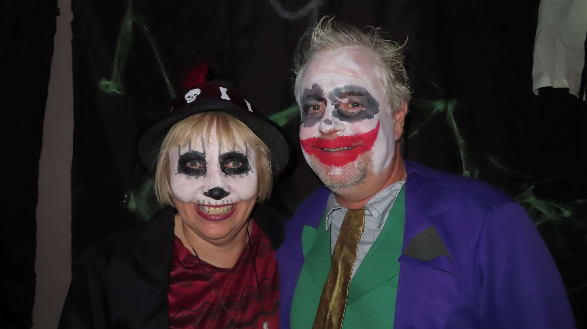The Joker: Ashley and Tracey Smith were among those who organised the event.