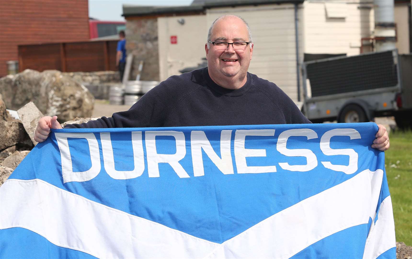 Scotland fan Hugh Morrison who will be travelling to Wembley from Durness for the England vs Scotland game. He will be the furthest travelled fan from mainland UK. Picture: Peter Jolly
