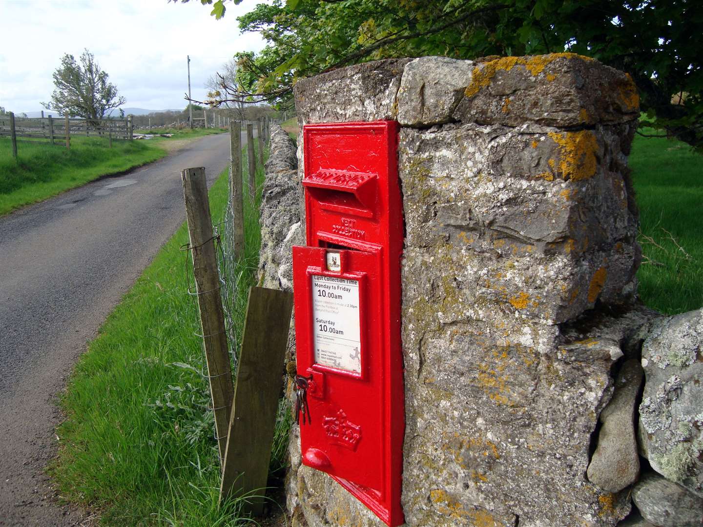 The wall box at Langdale, Strathnaver, was built in 1956, and would have been one of the first with the new Scottish cypher.