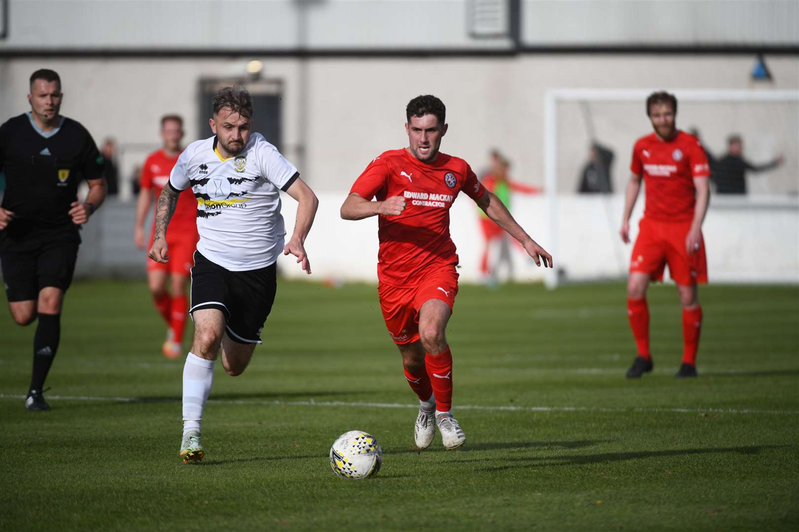 Paul Brindle – pictured in action for Clachnacuddin against Brora in October – is back at Dudgeon Park. Picture: James Mackenzie