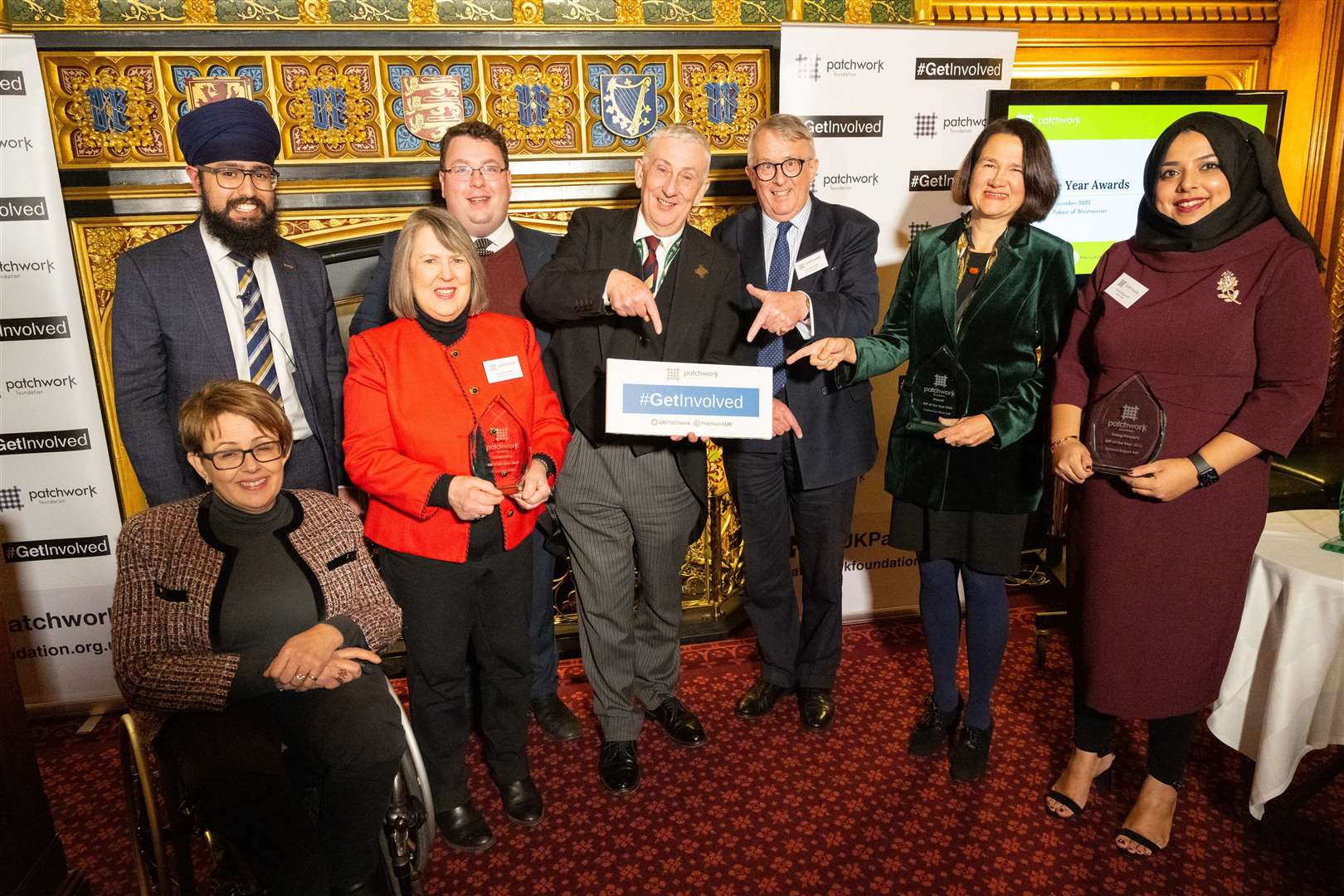 Jamie Stone and Speaker Lindsay Hoyle with some of the other winners and judges in the MP of the Year Awards.
