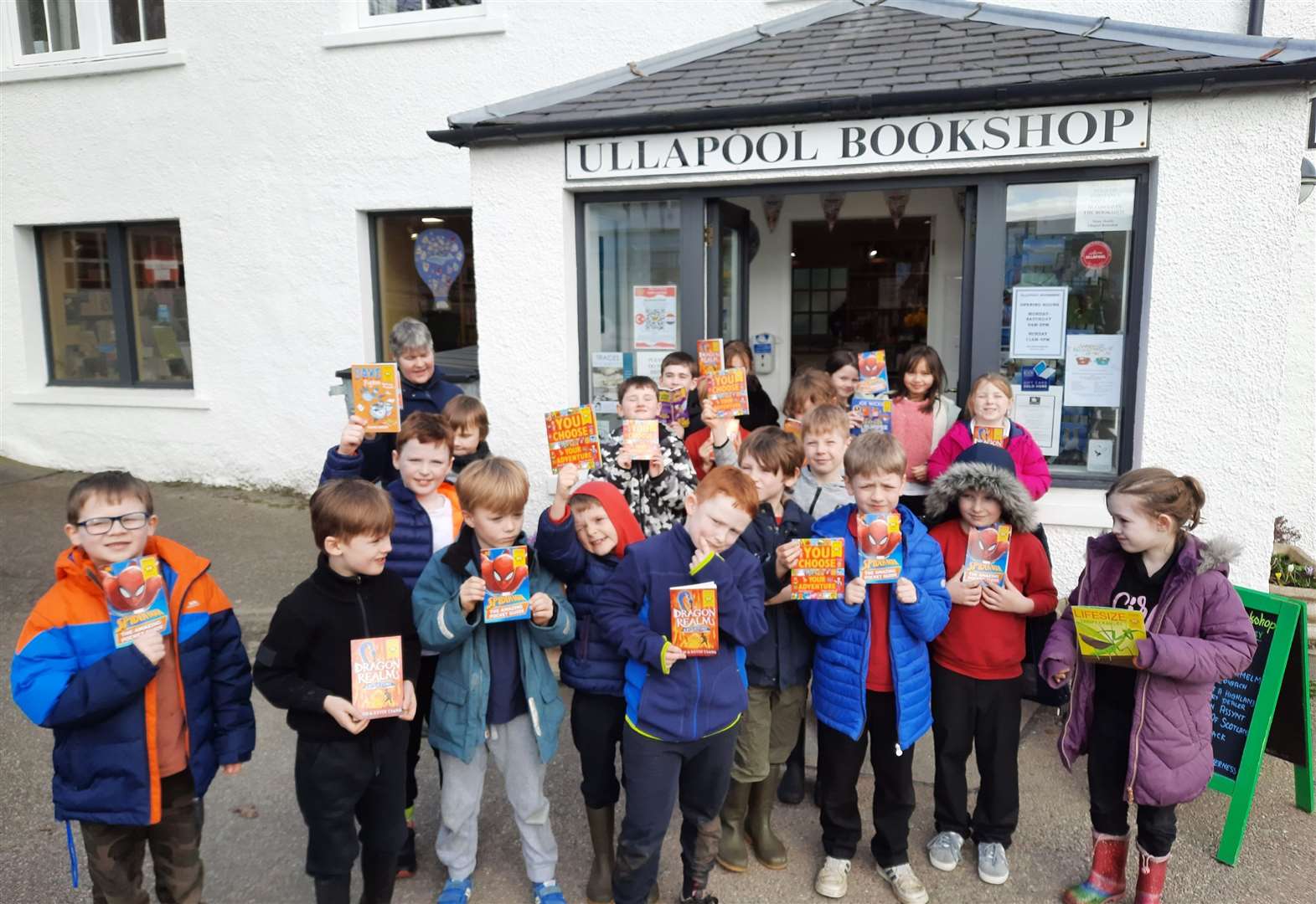 Ullapool Bookshop has lots of happy customers on World Book Day as local primary school children dropped by to redeem their vouchers.