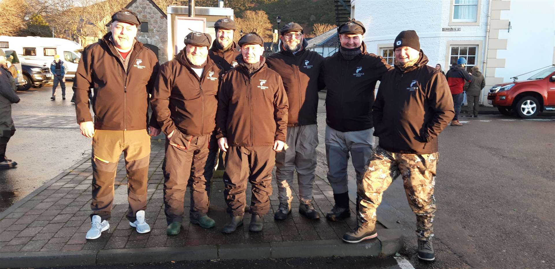 These seven friends from Glasgow and Lincolnshire have been at the opening every year for the last 10 years. They even have matching jackets and hats made every year.
