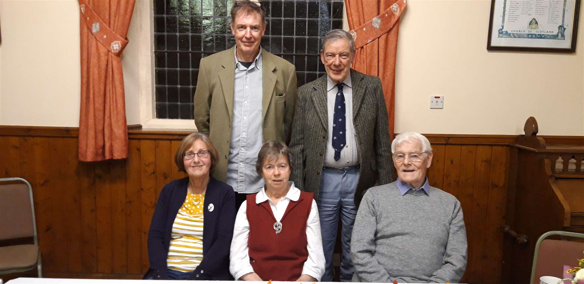Association stalwarts, clockwise from top right, Michael Baird, Douglas Sutherland, Diana Royce, Sue Steven and John McMorran.