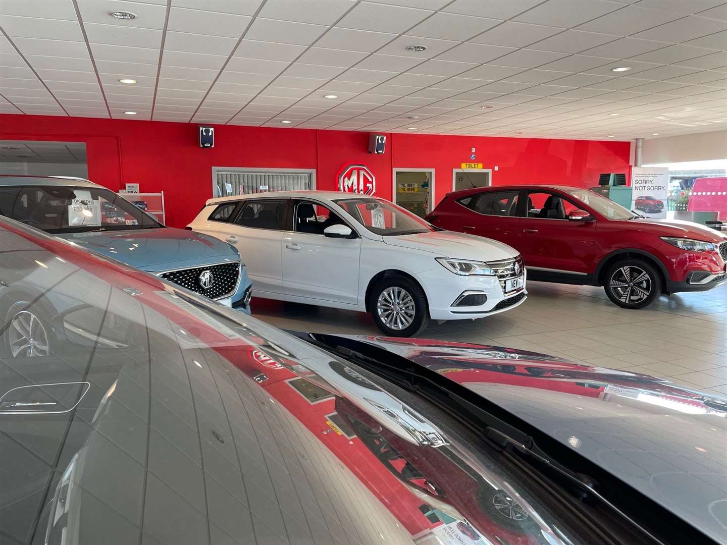 The MG Group offers a range of six models, including electric power cars.