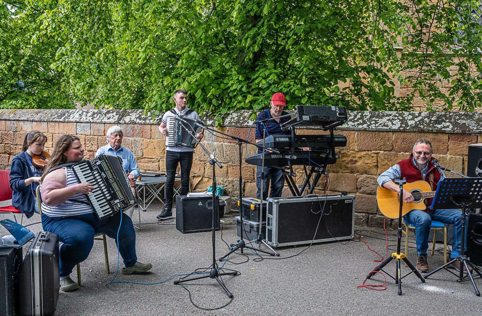 The Dornoch Ceilidh Band performed throughout the afternoon. Picture: Andy Kirby