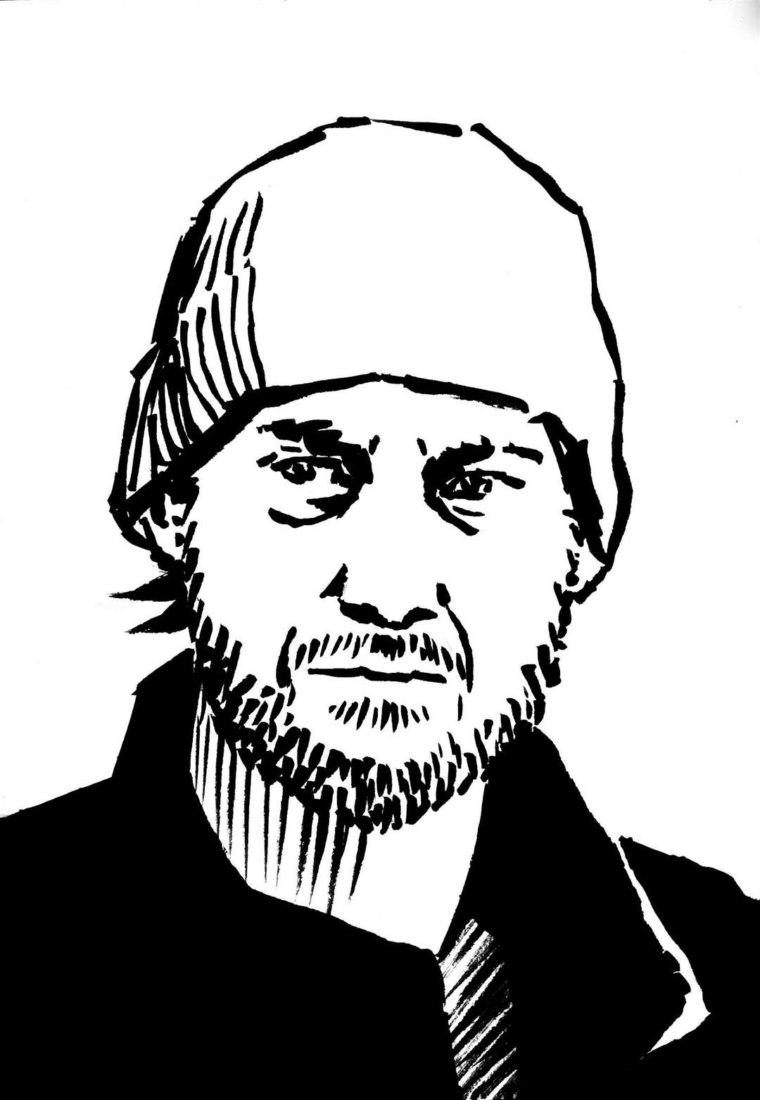 A drawing of Will Clark. Picture: James Mackenzie