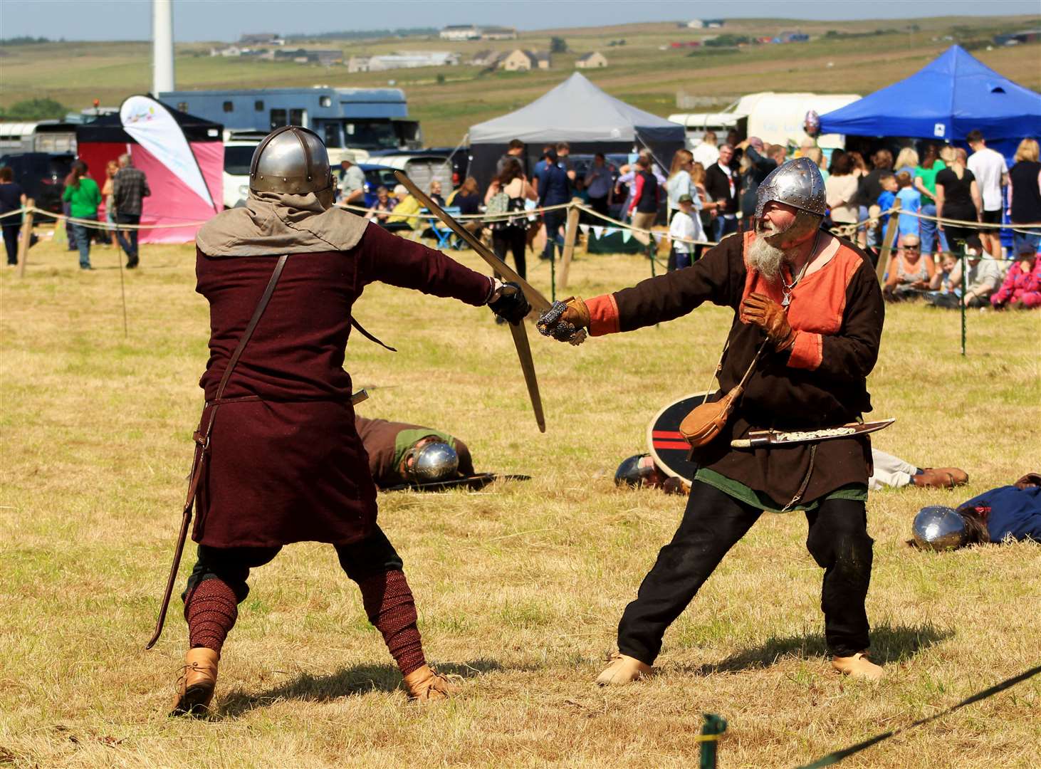Glasgow Vikings battling it out at the Latheron Show. Picture: Alan Hendry