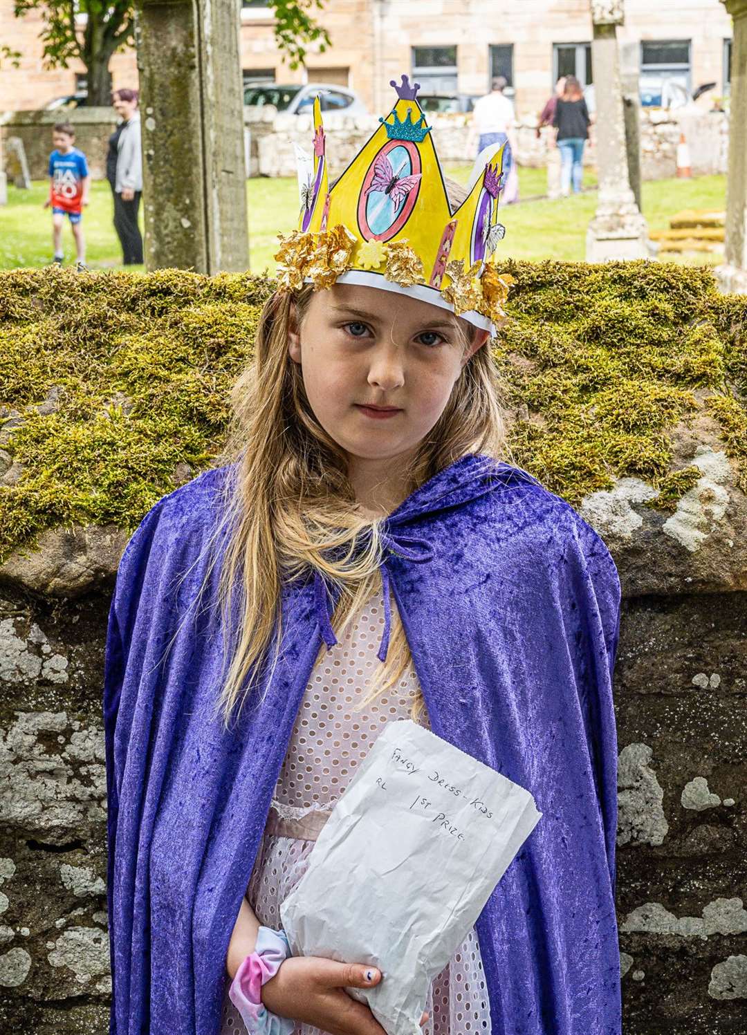Fearne Mackay won first prize in the children's royal fancy dress competition. Picture: Andy Kirby
