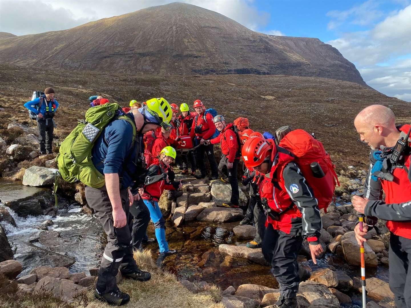 Members of Assynt Mountain Rescue Team and the Police Scotland Highland and Islands Mountain Rescue Team. Picture: Assynt Mountain Rescue Team