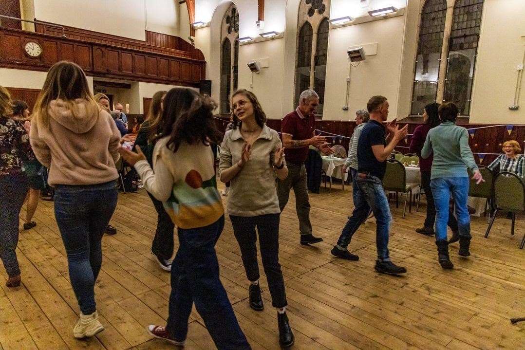 The Ukrainians joined in the Scottish dancing with enthusiasm. Picture: Tony Bridge Photography