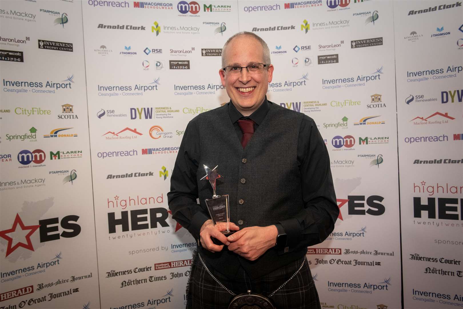 Dr Ross Jaffrey was named healthcare hero of the year. Picture: Callum Mackay