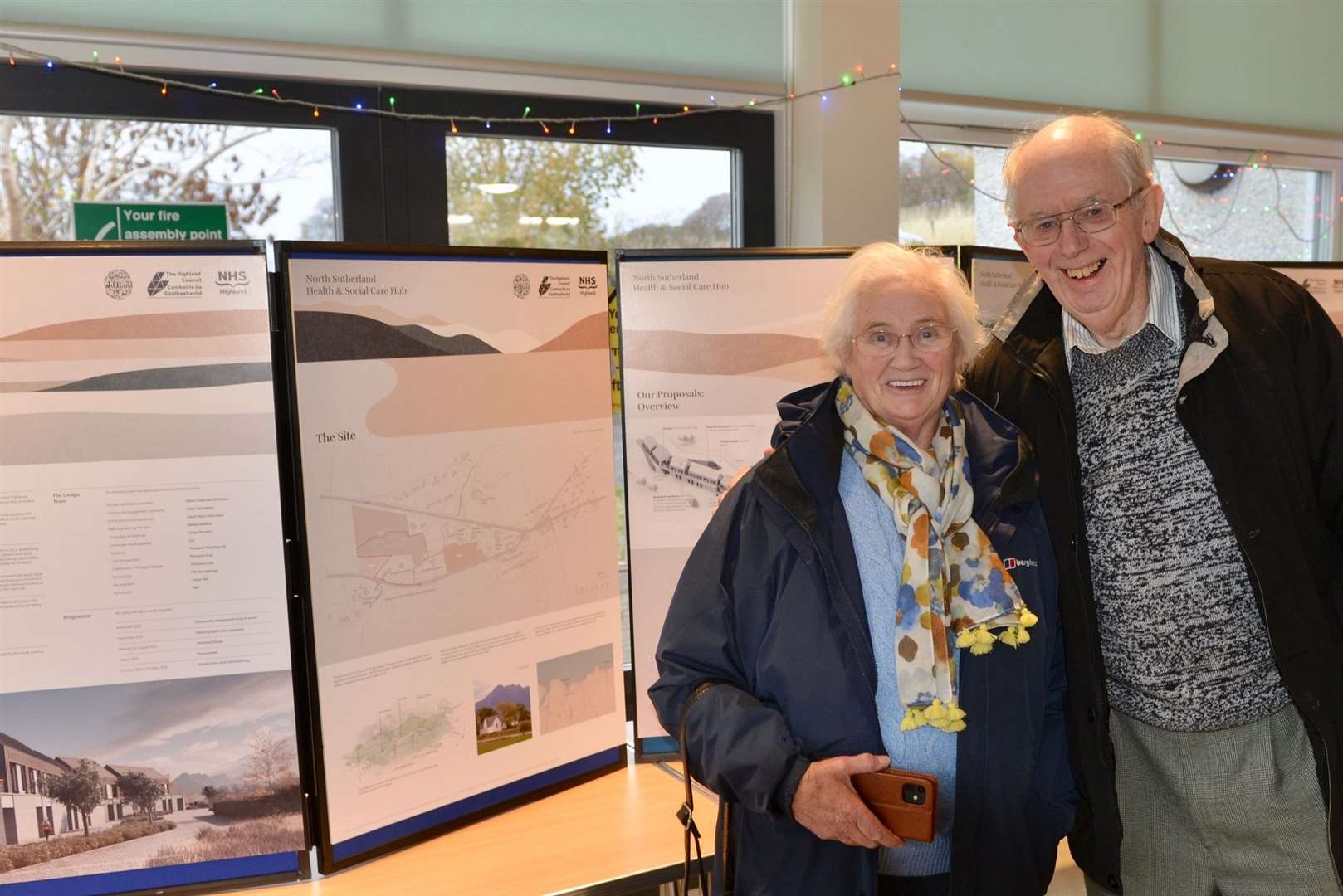 Among the first people to attend the drop-in session last Wednesday were this Tain couple who have a special interest in ground source heat pumps. Picture: Jim A. Johnston