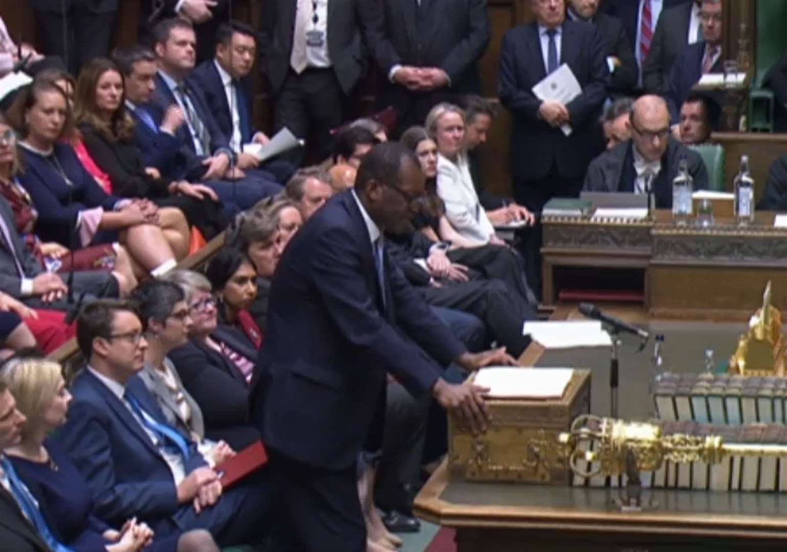 Chancellor of the Exchequer Kwasi Kwarteng delivers his mini-budget in the House of Commons (House of Commons/PA)