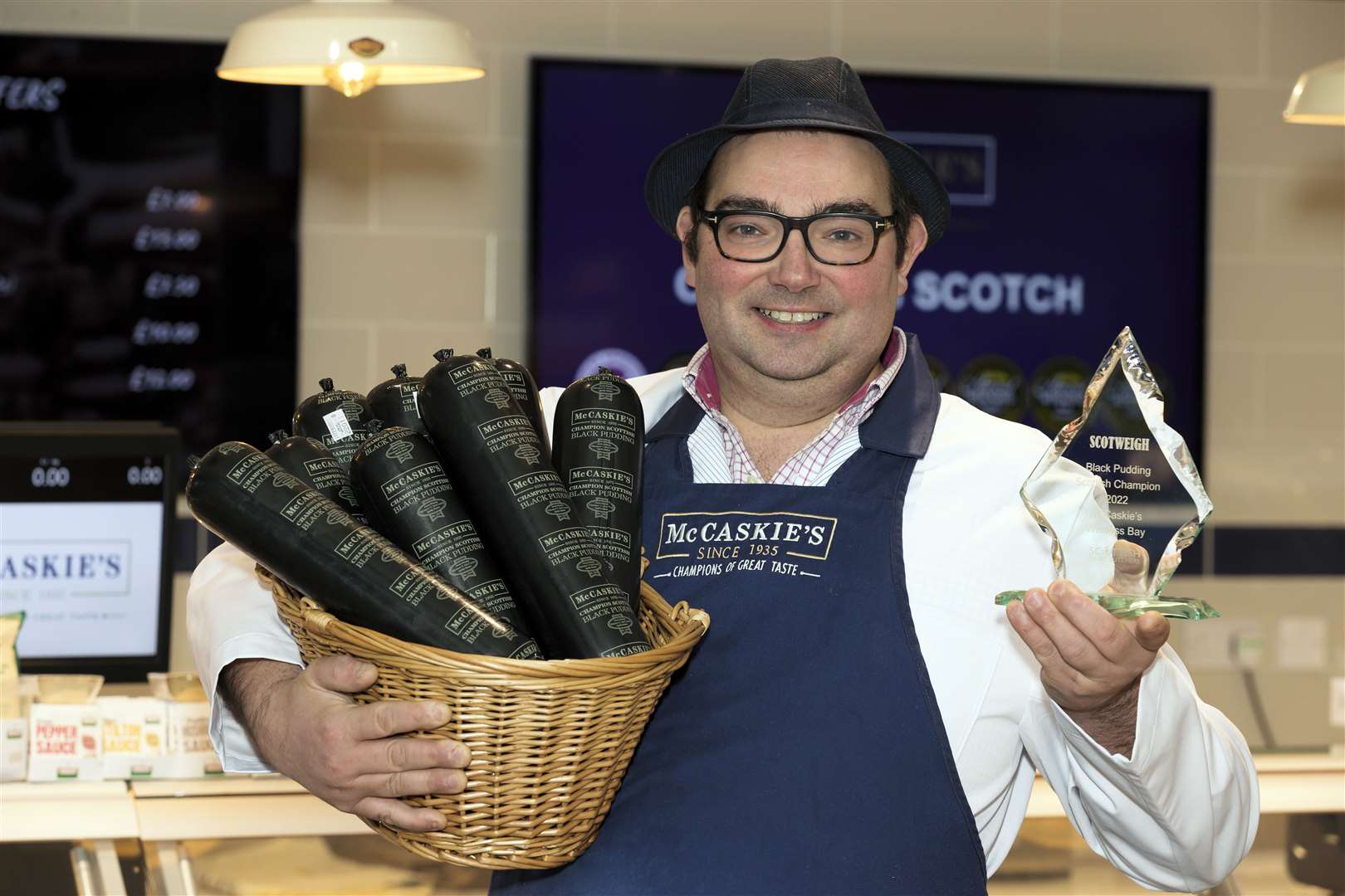 Wemyss Bay butcher Nigel Ovens pictured after being named the Scottish Craft Butchers Black Pudding Scottish Champion for 2022. He's backing the new national day of recognition. Picture courtesy of Graeme Hart.