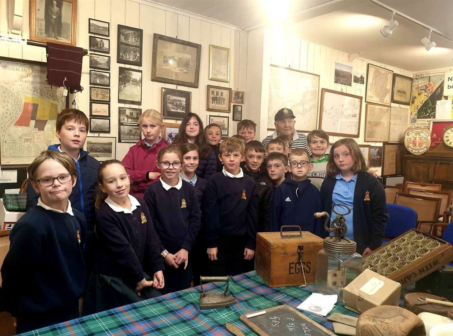 Golspie Primary School pupils visited the village's heritage centre to find out what life was like in 1912.