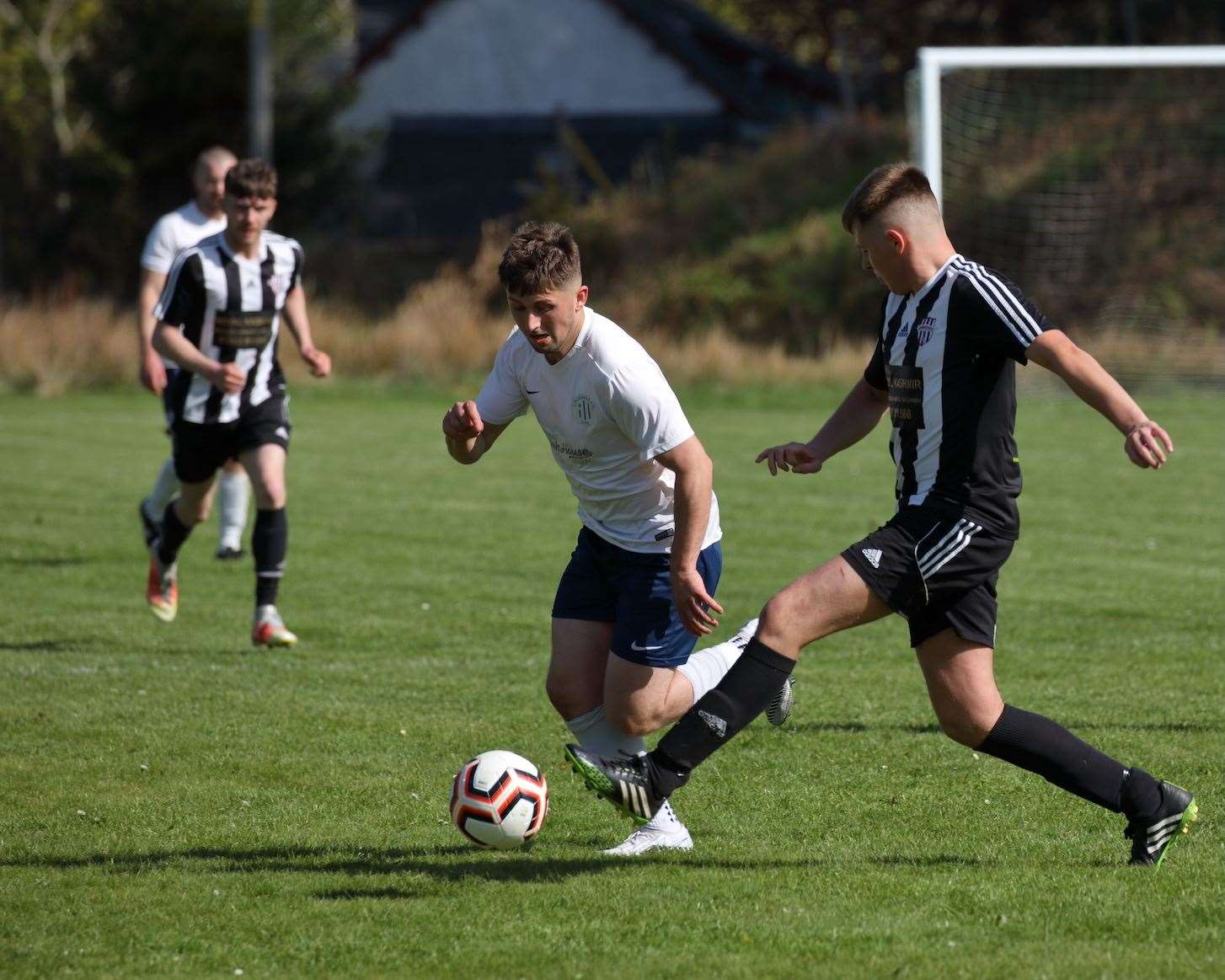 Lochinver take on High Ormlie Hotspurs. Photo: David Haines