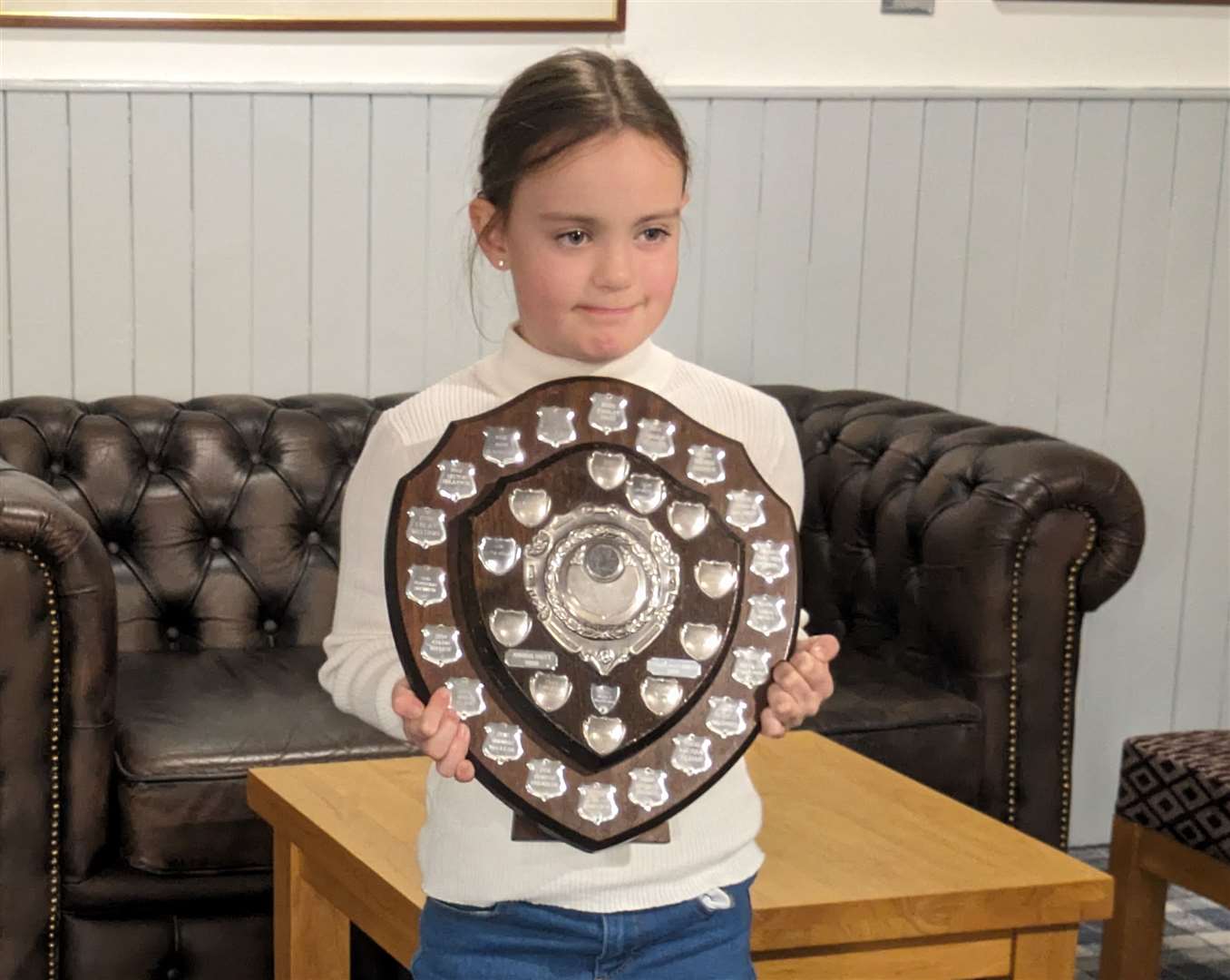 Ruby Stevenson, of Invershin, took home a handsome shield after coming top in the 10 and under category of Inverness Piping Society’s junior piping competition, held at the city's Army Reserve Centre last Saturday.