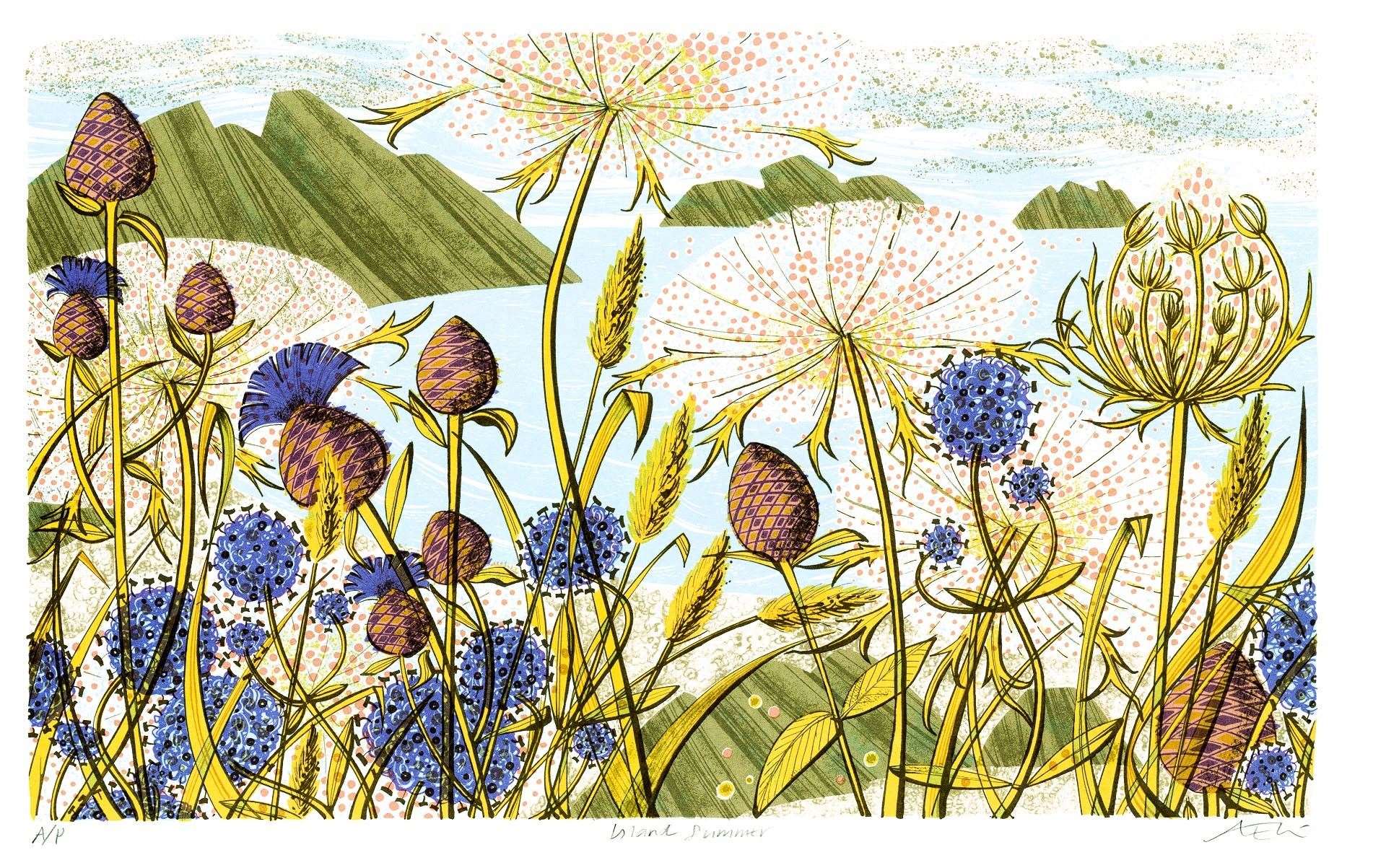 Artist Angie Lewin and author Christopher Stocks have collaborated on The Book of Wild Flowers.
