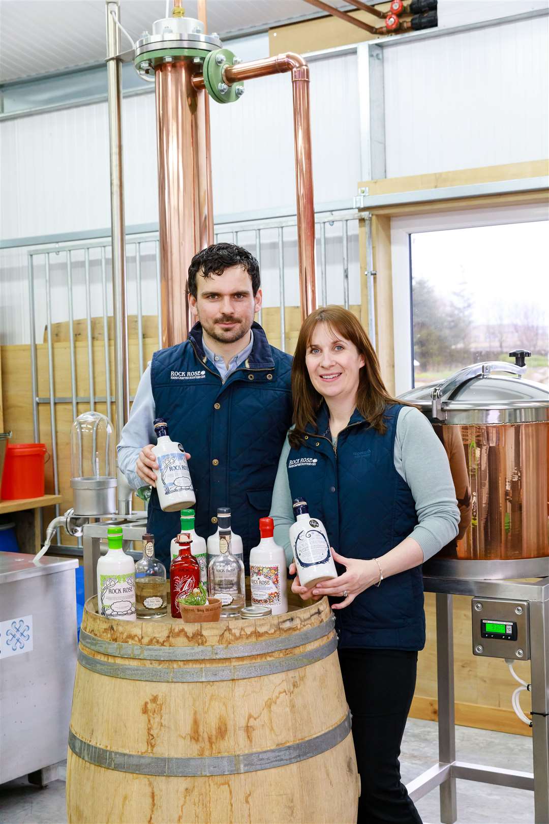 Martin and Claire Murray with some of the award-winning spirits. Picture: Julie Fraser