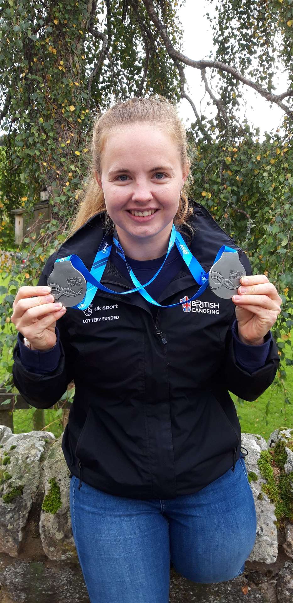 Hope Gordon with the silver medals she won in Denmark.