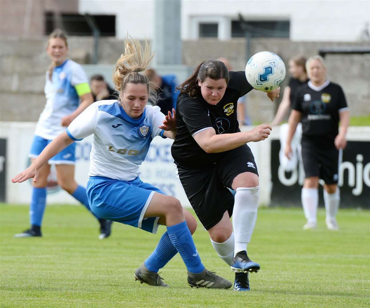 Clachnacuddin Women playing Sutherland Women at Grant Street.Clach's Claire Masterton drives on.Picture Gary Anthony.