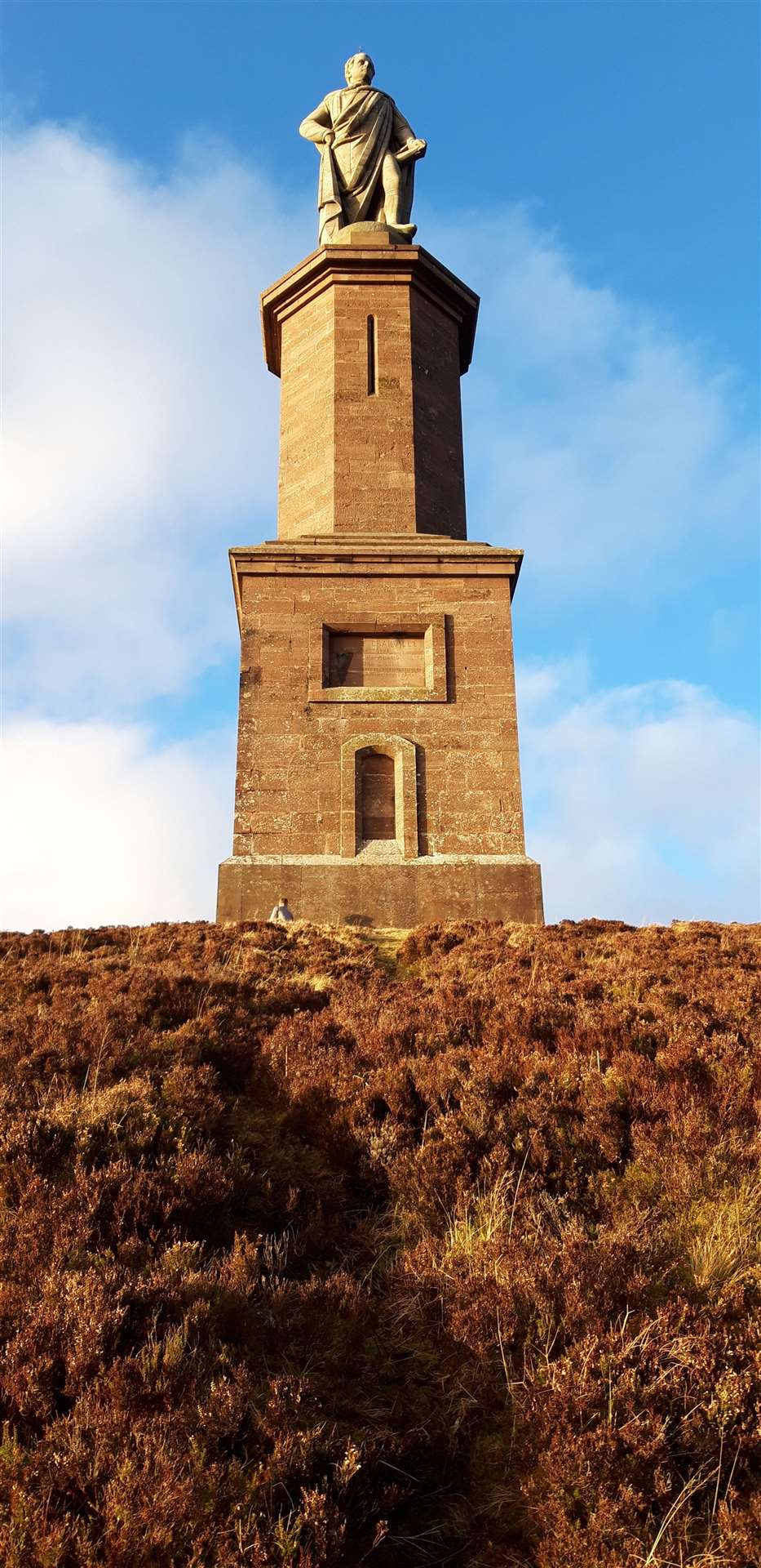 The Duke of Sutherland's statue at the top of Ben Bhraggie, Golspie.