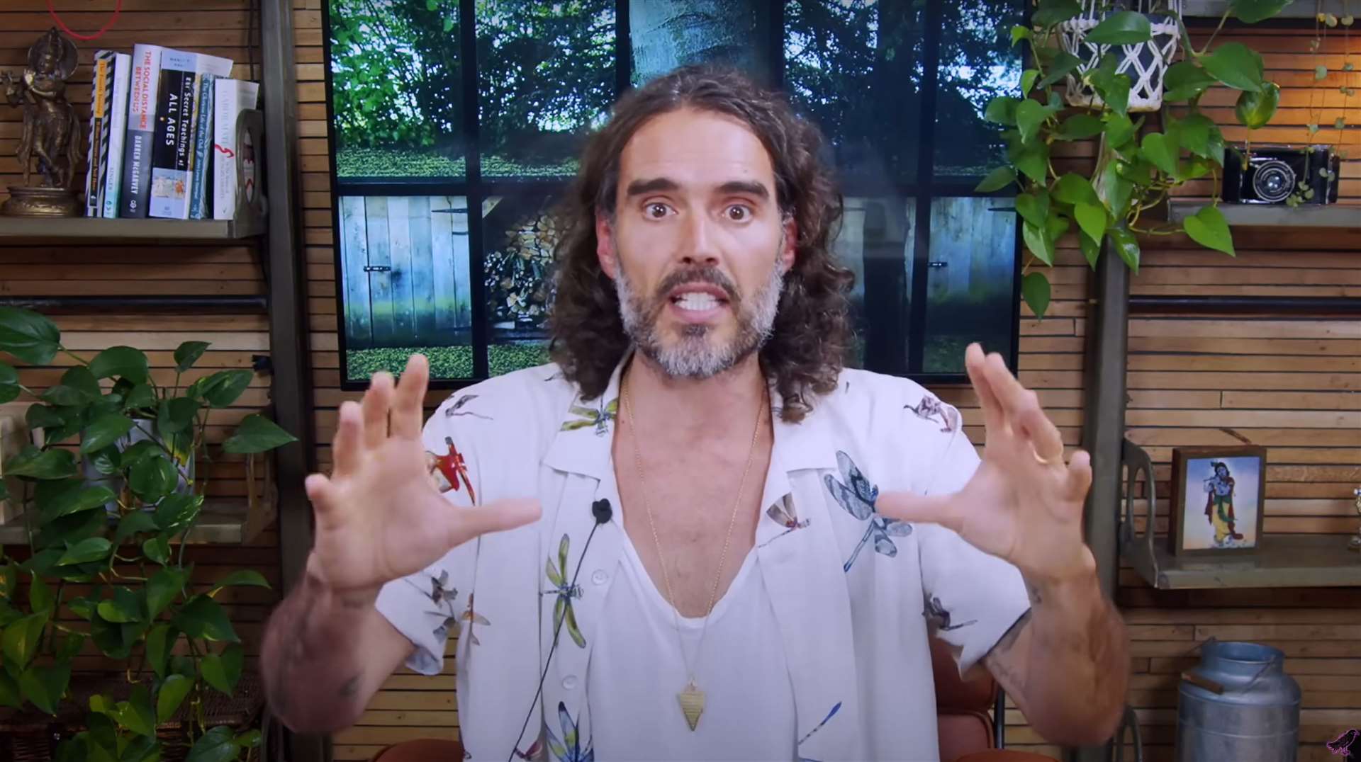 Screengrab taken from footage issued on the YouTube page of Russell Brand during his denial of the accusations made against him (Russell Brand/PA)