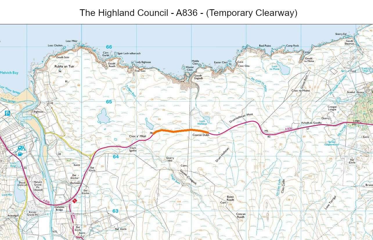 Highland Council have implemented the measure due to the volume of vehicles parked nearby. Picture: Highland Council