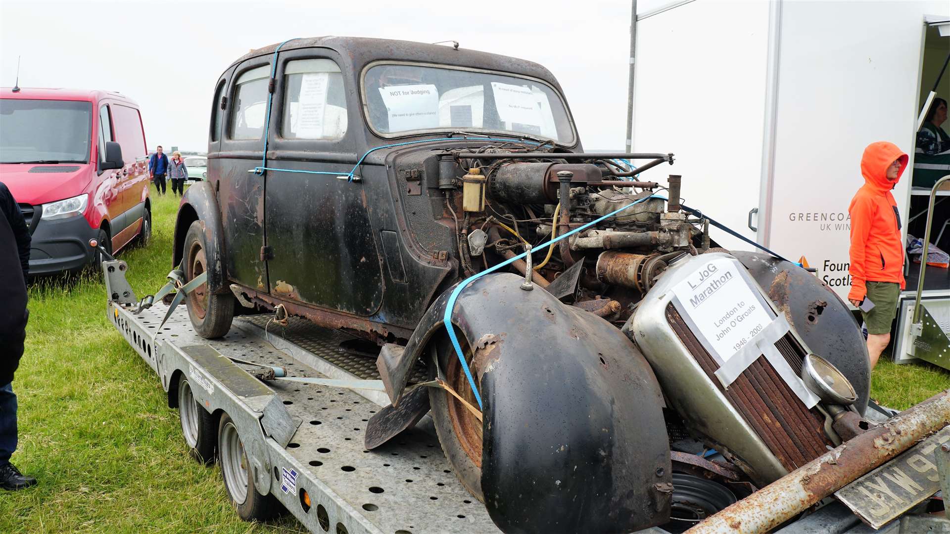 Tom Sayles' 1948/9 Rover P2 or P3 that he recently obtained. The car originates from London but the DVLA records have gone missing he says. 'It's been on a marathon run from London to John O'Groats starting in 1948 and ending in 2023. It's taken over 70 years to get here,' joked Tom. Picture: DGS