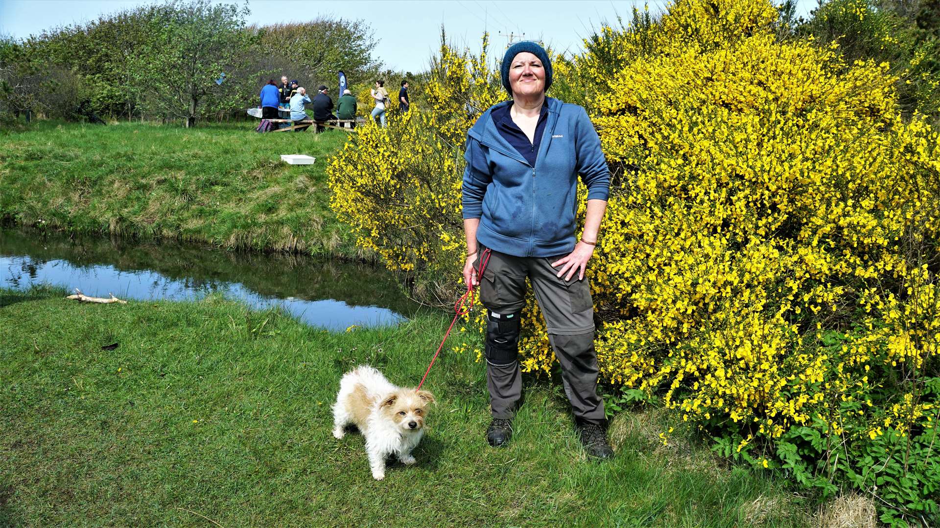 Garance Warburton, the Dunnet Forestry Trust development officer, with her faithful companion Django the dog. Picture: DGS