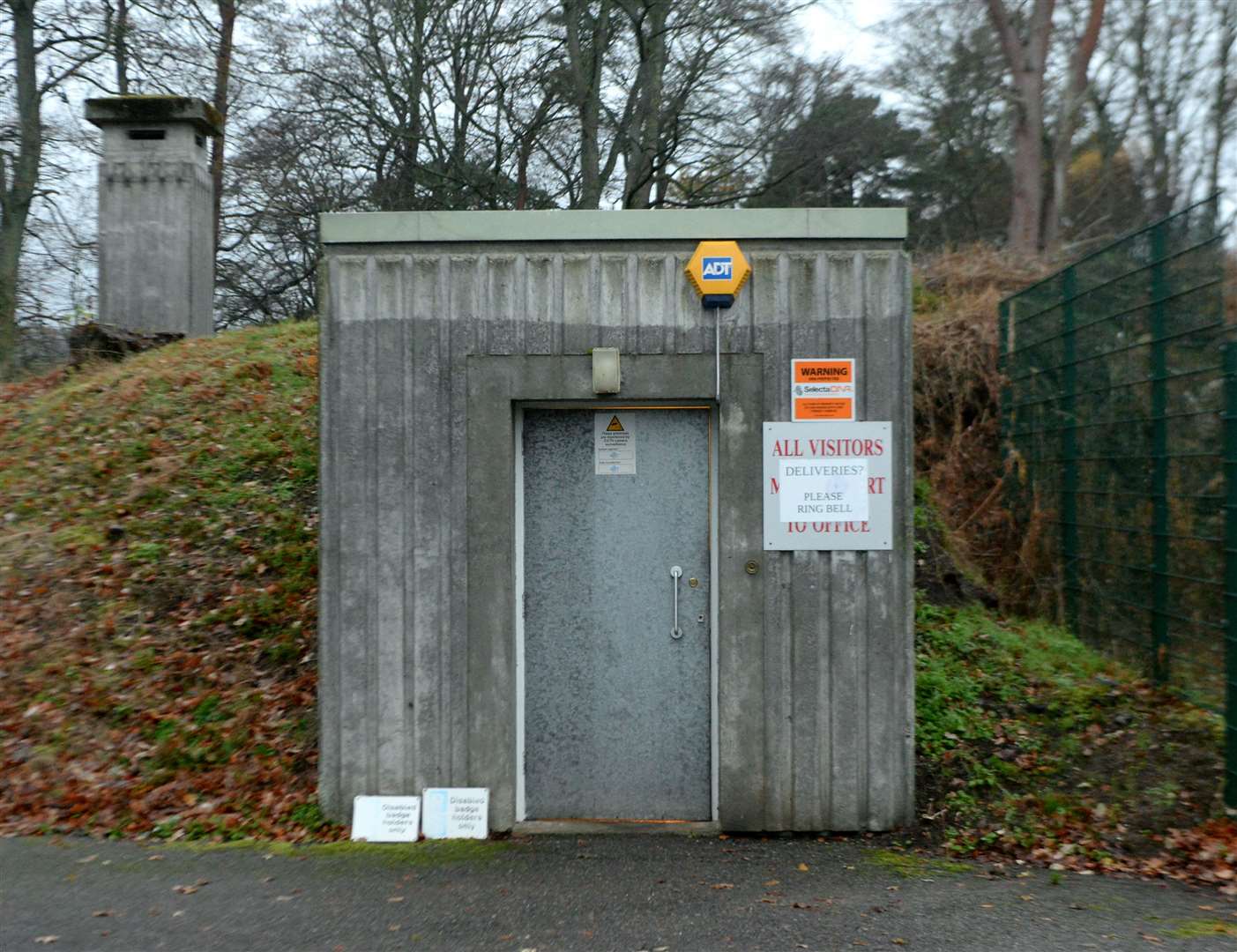 The entrance to the bunker.